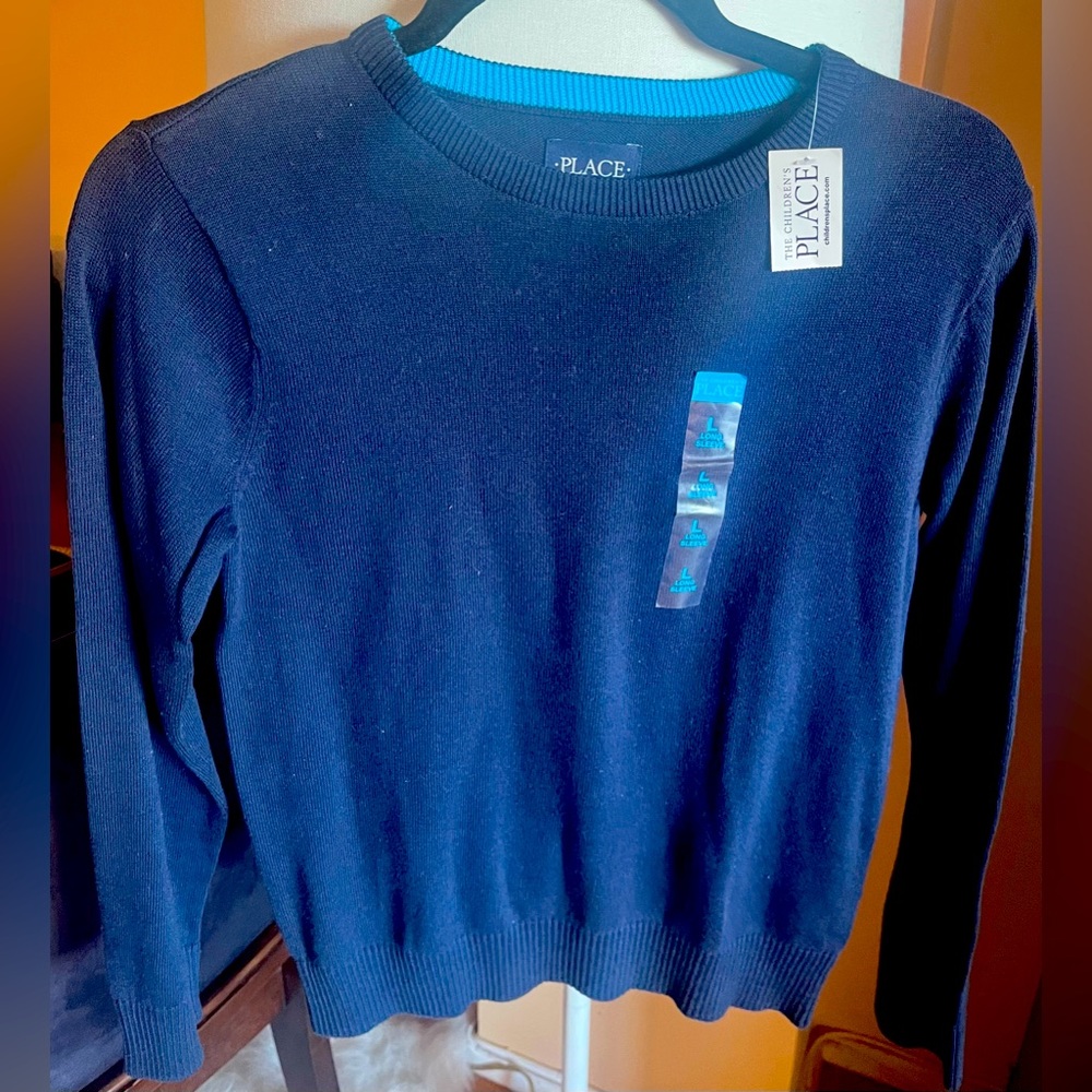 Children Place blue sweater. Size 10/12 Long Sleeve with tag.